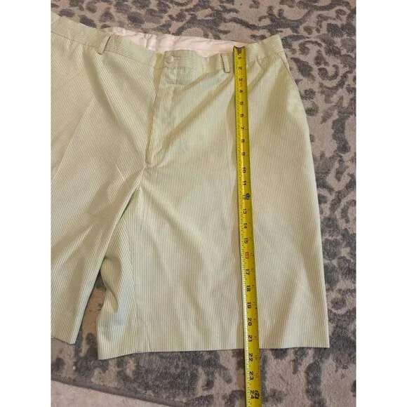 Alan Flusser green striped golf shorts men’s size 42 - Picture 4 of 5